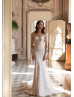 Beaded Ivory Embroidered Lace Tulle Fantastic Wedding Dress